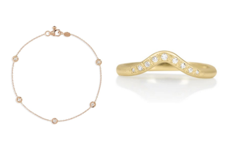 A Roberto Coin bracelet and Adel Chefridi ring, available at Adlers Jewelers.