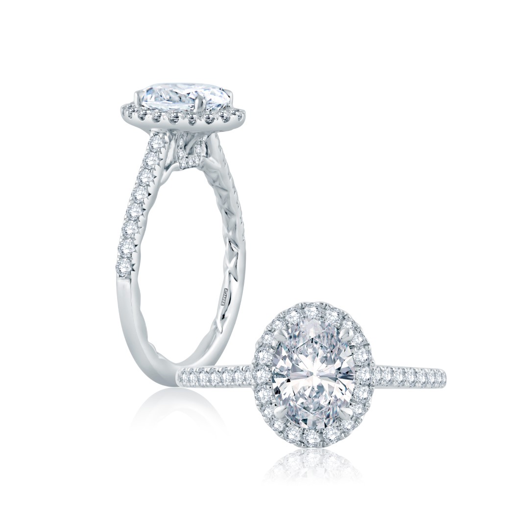 A jaffe halo deals engagement ring