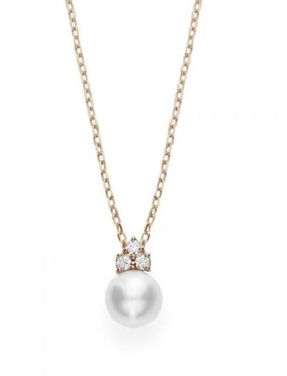 Mikimoto single discount pearl necklace