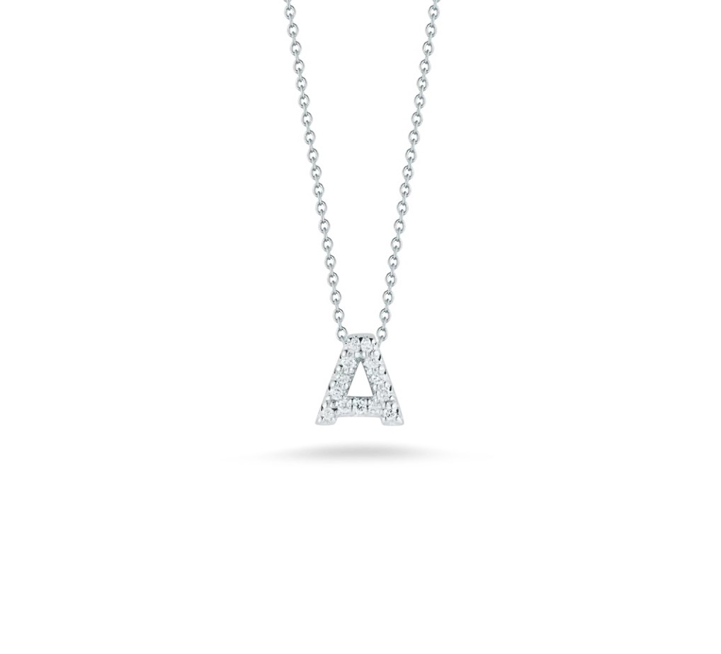 Roberto Coin Diamond Love Letter Pendant Necklace