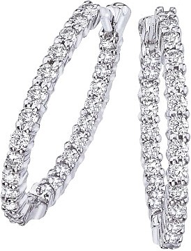 Roberto coin diamond store huggie earrings