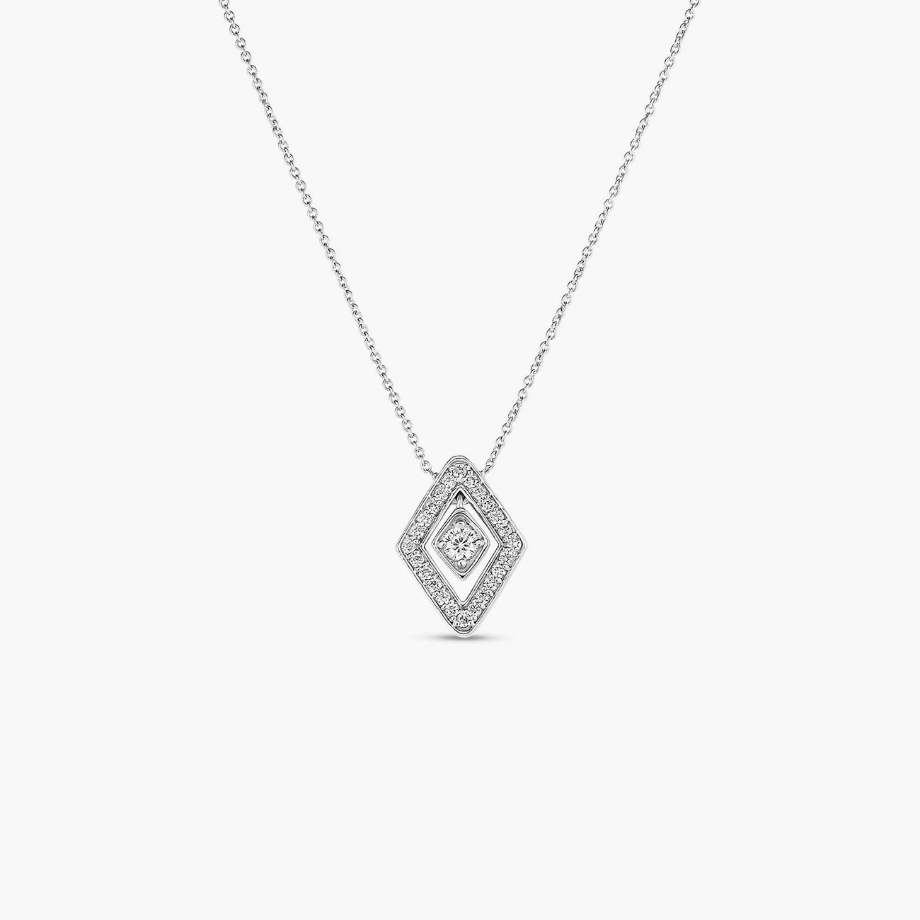 0,5 ct diamond pendant in white gold | KLENOTA
