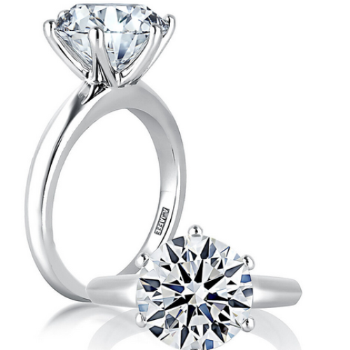 A. JAFFE DIAMOND SOLITAIRE  ENGAGEMENT RING