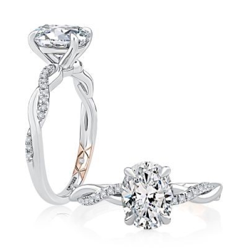 A. JAFFE INFINITY TWIST DIAMOND ENGAGEMENT RING