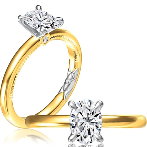 A. JAFFE DIAMOND SOLITAIRE ENGAGEMENT RING