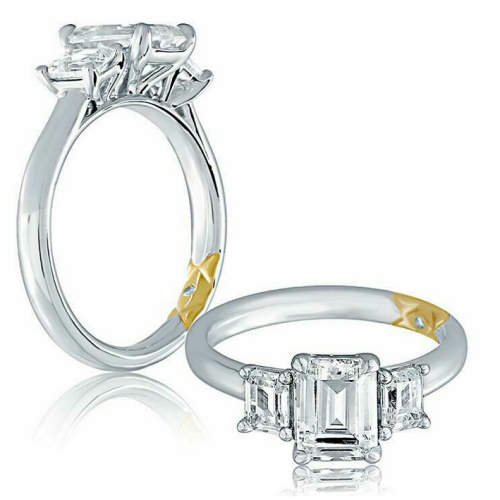 A. JAFFE THREE STONE DIAMOND ENGAGEMENT RING