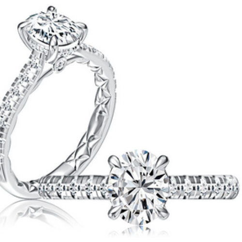 A. JAFFE DIAMOND ENGAGEMENT RING