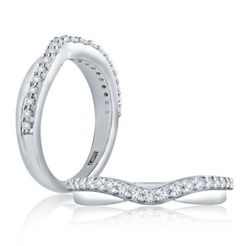 A. JAFFE DIAMOND CHEVRON WEDDING BAND