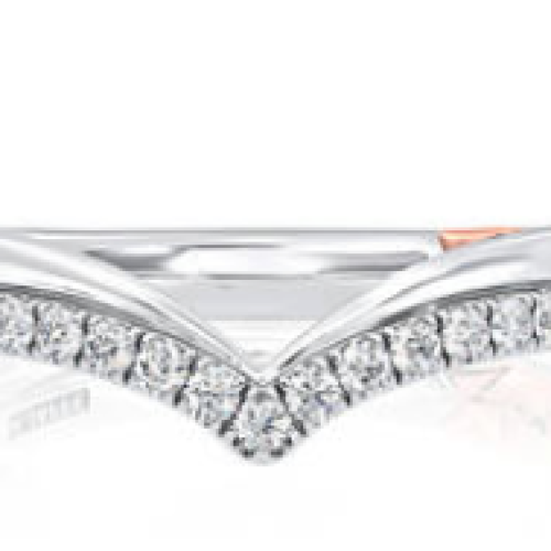 A. JAFFE CHEVRON DIAMOND WEDDING BAND