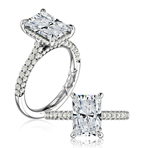 A. JAFFE PAVE DIAMOND ENGAGEMENT RING