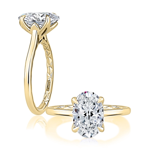 A. JAFFE DIAMOND SOLITAIRE ENGAGEMENT RING