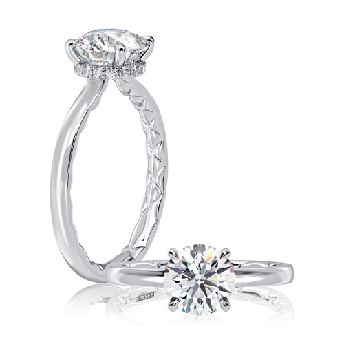 A. JAFFE SOLITAIRE DIAMOND ENGAGEMENT RING