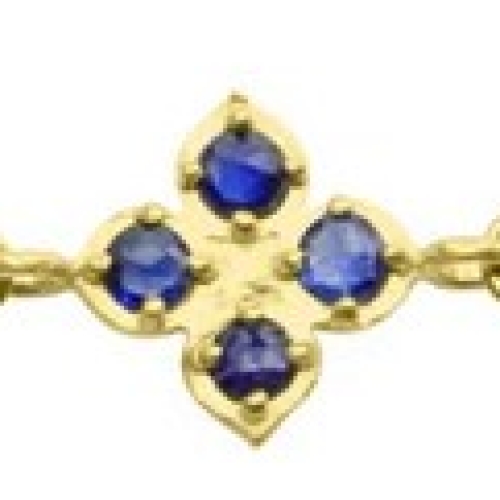 ADEL CHEFRIDI FLORAL CHARM SAPPHIRE BRACELET