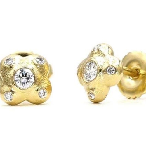 ALEX SEPKUS FLORA DIAMOND EARRINGS-PAIR