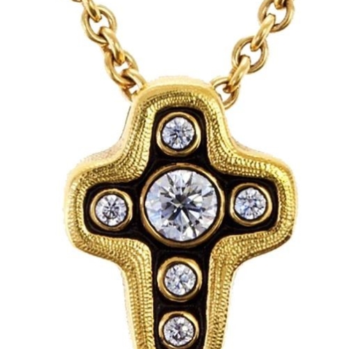 ALEX SEPKUS DIAMOND CROSS PENDANT