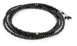 ANNE SPORTUN BLACK SPINEL WRAP BRACELET- NECKLACE