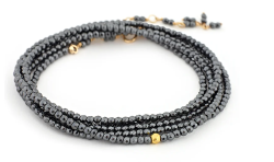 ANNE SPORTUN HEMATITE WRAP BRACELET- NECKLACE