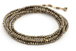 ANNE SPORTUN PYRITE WRAP BRACELET- NECKLACE