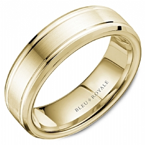 BLEU ROYALE WEDDING BAND- 6.5 MM