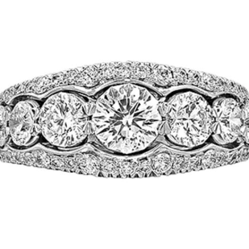 CHRISTOPHER DESIGNS CRISS CUT ROUND  DIAMOND WEDDING BAND