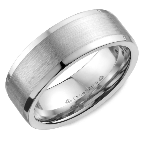 CROWN RING MANS WEDDING BAND