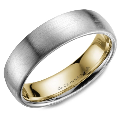 CROWN RING MANS WEDDING BAND