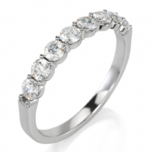 CROWN RING COMMON PRONG DIAMOND WEDDING BAND