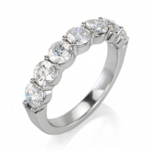 CROWN RING COMMON PRONG DIAMOND WEDDING BAND