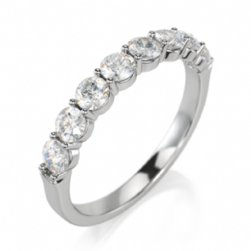 CROWN RING COMMON PRONG DIAMOND WEDDING BAND