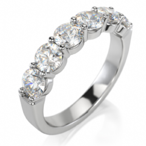 CROWN RING COMMON PRONG DIAMOND WEDDING BAND