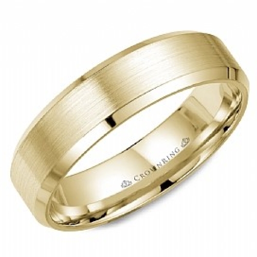 CROWN RING MANS WEDDING BAND