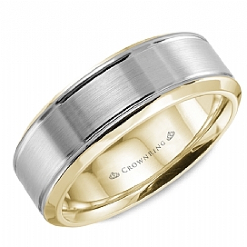 CROWN RING GENTLEMANS WEDDING BAND