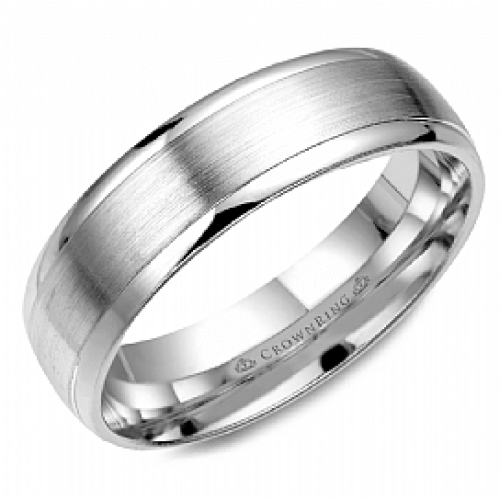 CROWN RING GENTLEMANS WEDDING BAND