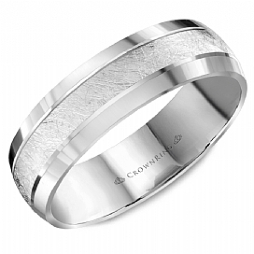 CROWN RING GENTLEMANS WEDDING BAND