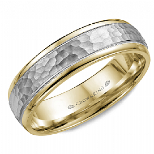 CROWN RING GENTLEMANS WEDDING BAND