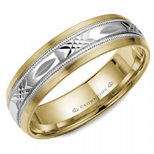 CROWN RING GENTLEMANS WEDDING BAND