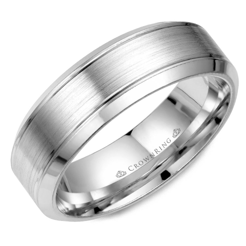 CROWN RING GENTLEMANS WEDDING BAND