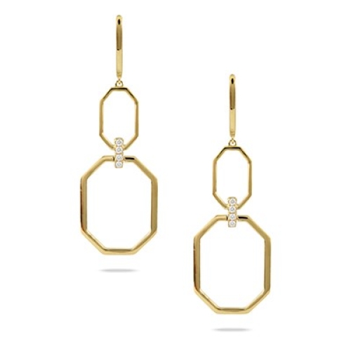 DOVES FIBONACCI DIAMOND GEOMETRIC DANGLE EARRINGS