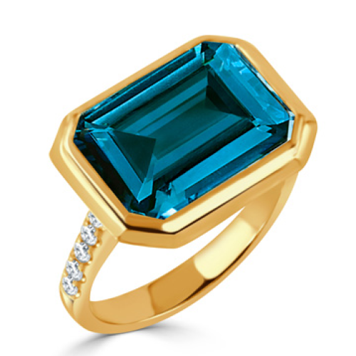 DOVES LONDON BLUE TOPAZ RING