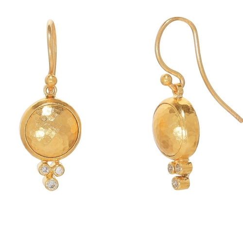 GURHAN GOLD AMULET DIAMOND EARRING