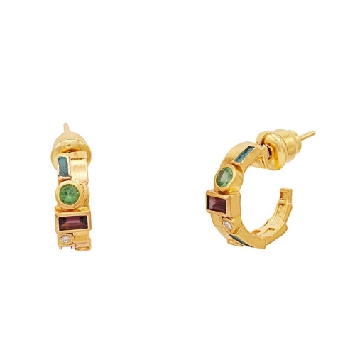 GURHAN GOLD KIMPT HOOP EARRINGS