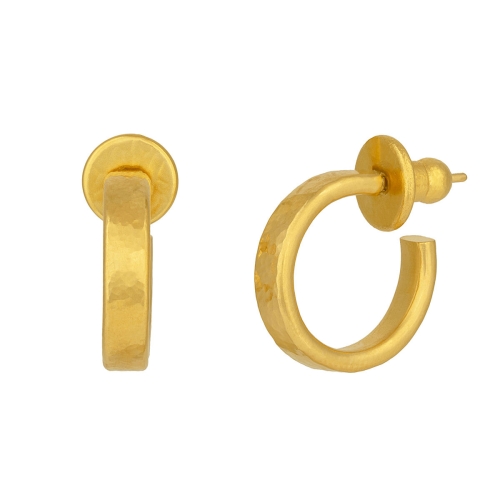 GURHAN GOLD HOOP EARRINGS-14MM