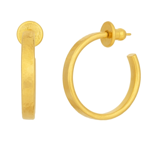 GURHAN GOLD HOOP EARRINGS-25 MM