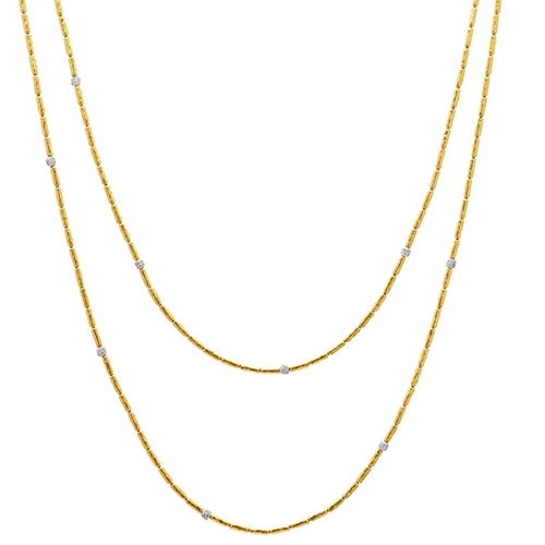 GURHAN GOLD VERTIGO PAVE DIAMOND LONG NECKLACE