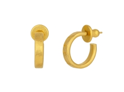 GURHAN GOLD HOOP EARRINGS-14MM