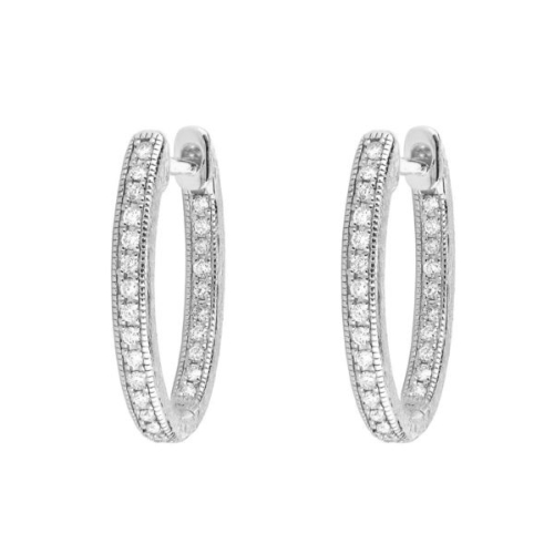 JUDE FRANCES LISSE DELICATE OVAL HOOP EARRINGS