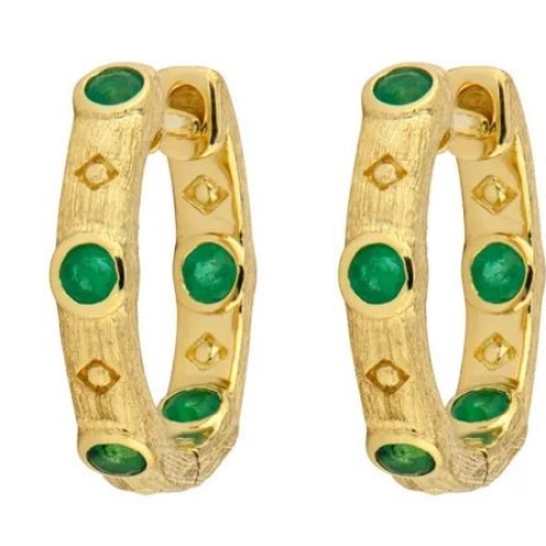 JUDE FRANCES PROVENCE JANE EARRINGS WITH EMERALDS