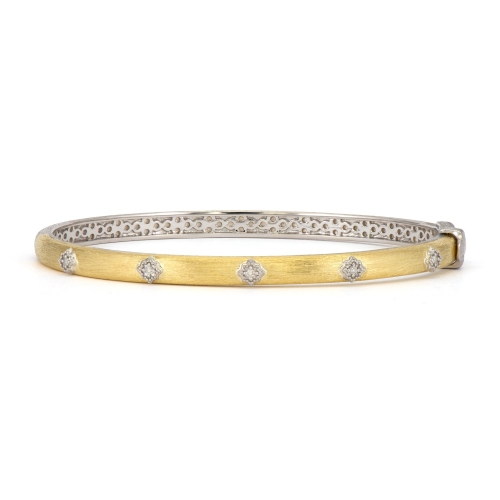 JUDE FRANCES MIXED METAL DIAMOND BANGLE