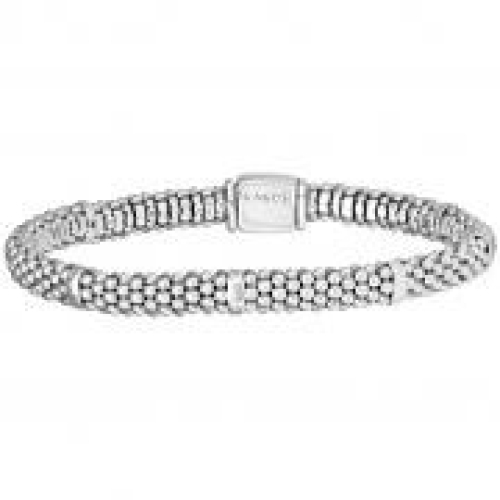 LAGOS SIGNATURE CAVIAR SMOOTH STATION BRACELET