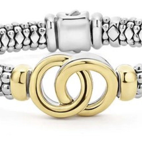 LAGOS SIGNATURE CAVIAR INTERLOCKING BRACELET